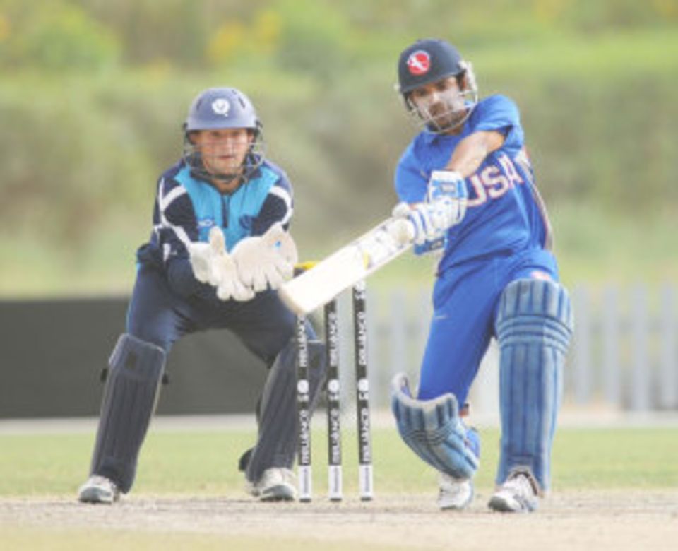 USA captain Aditya Mishra led his side to victory with 62, but Scotland still progressed on run-rate