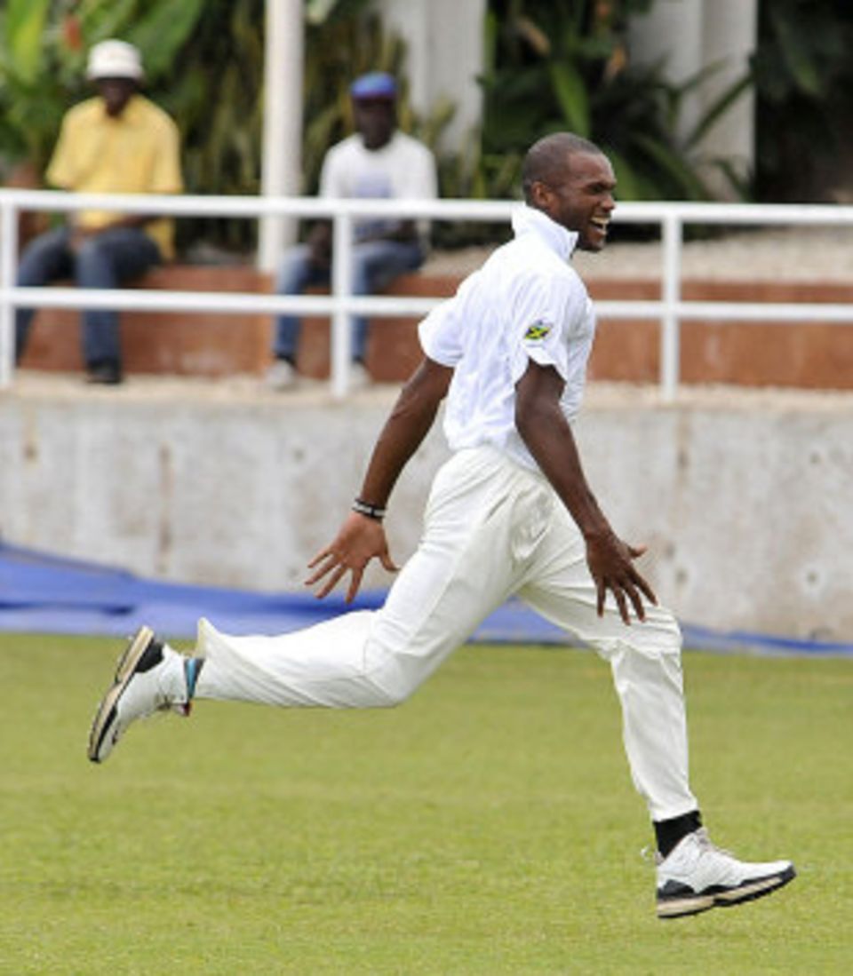 In overcast conditions, David Bernard ripped through the Barbados top order