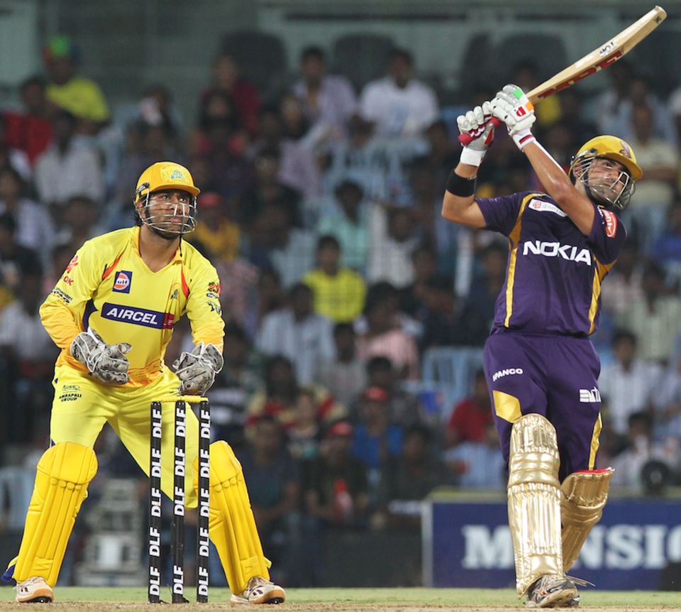 Gautam Gambhir plays a lofted shot