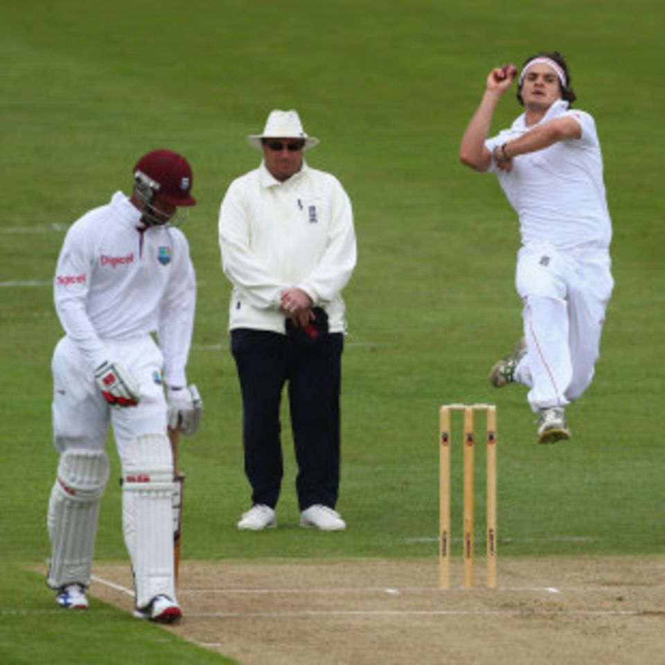 Jack Brooks took three wickets for the Lions on his home ground