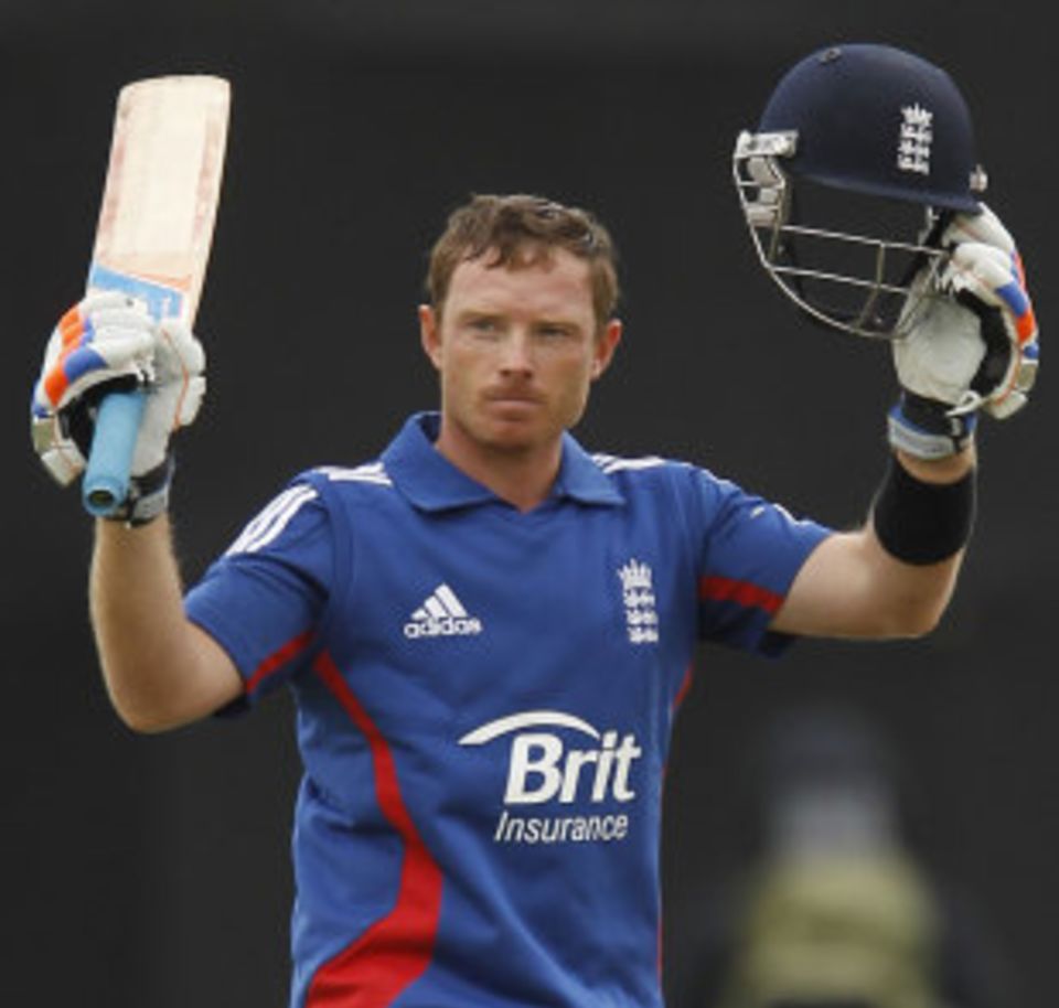 Ian Bell's second ODI hundred came on his return to the side as an opener