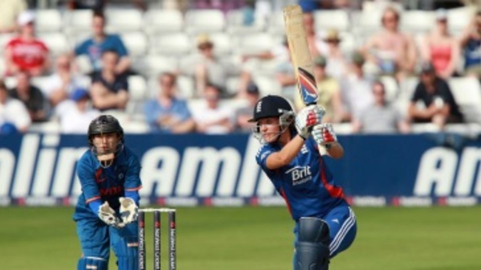 Sarah Taylor drives during her innings of 67 not out