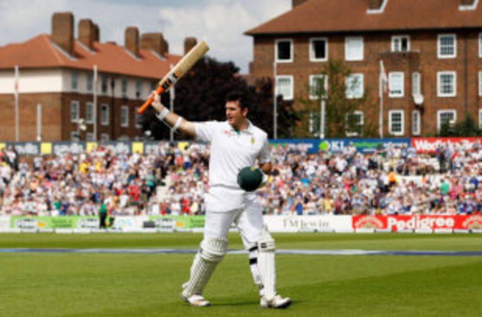 Graeme Smith made a century in his 100th Test at The Oval, Surrey's home ground