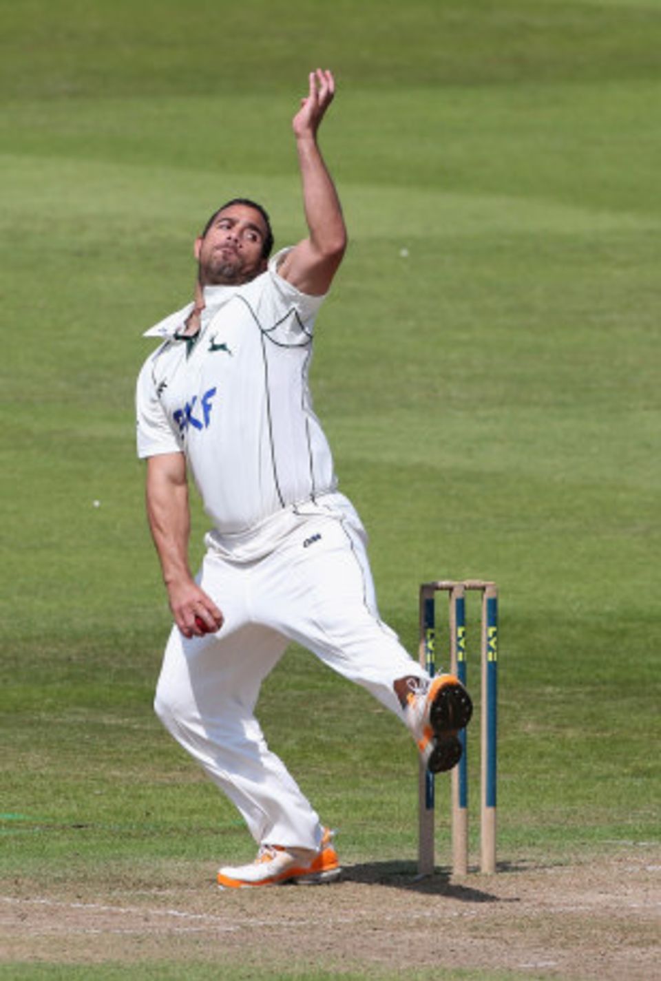 Andre Adams was bowling with an injury but managed two wickets