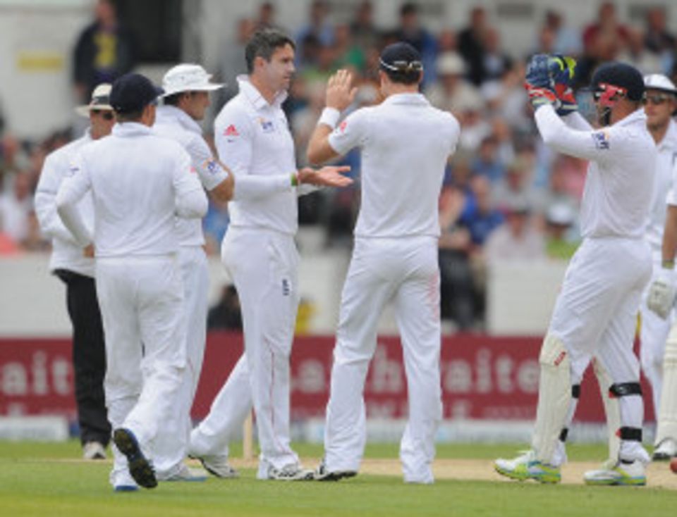 Kevin Pietersen is congratulated by his England team-mates - but relationships have become strained