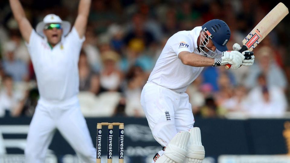 Andrew Strauss shouldered arms and was given out lbw