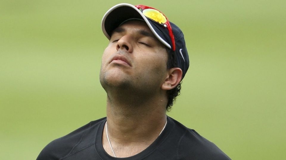 Yuvraj Singh during a practice session