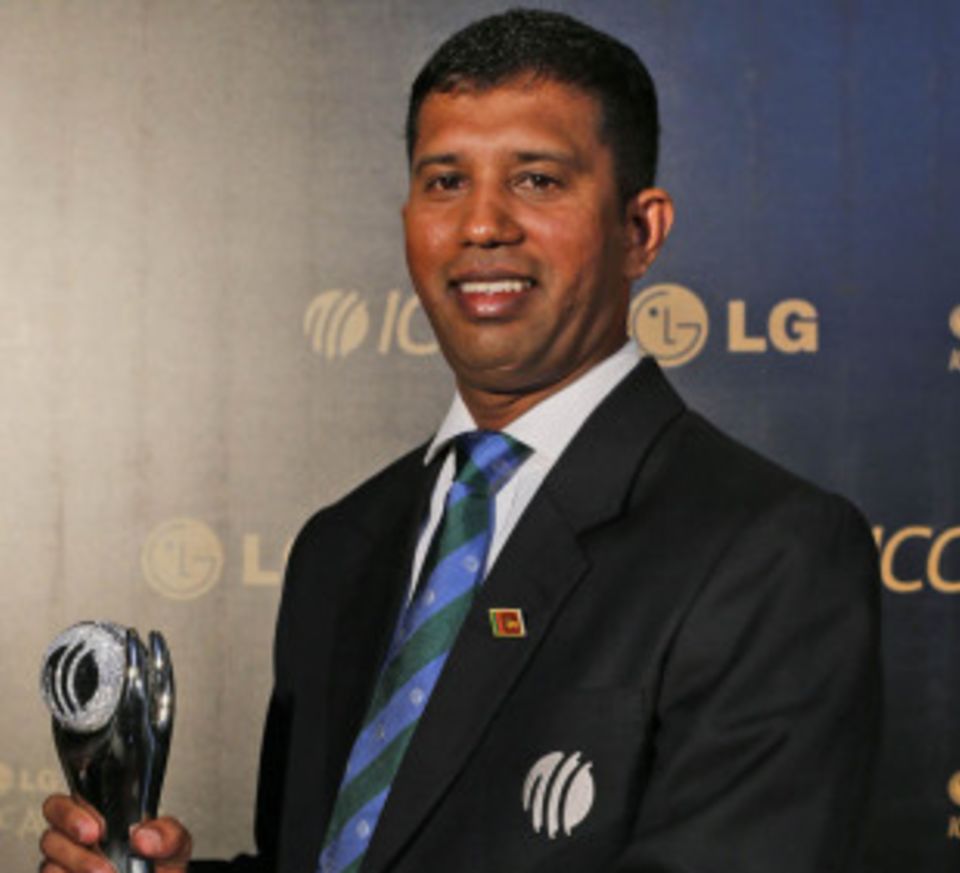 Kumar Dharmasena: "This award means a lot to me, after playing cricket for 12 years. It's for the Sri Lankan umpires and the community who looked after my growth"