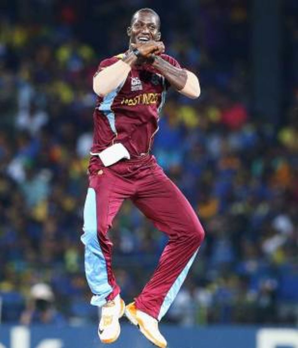 The joy is writ large on Darren Sammy's face, as he led his team to victory