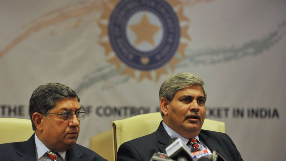 File photo: The new BCCI president Shashank Manohar said N Srinivasan was "the best secretary after Mr [Jagmohan] Dalmiya."