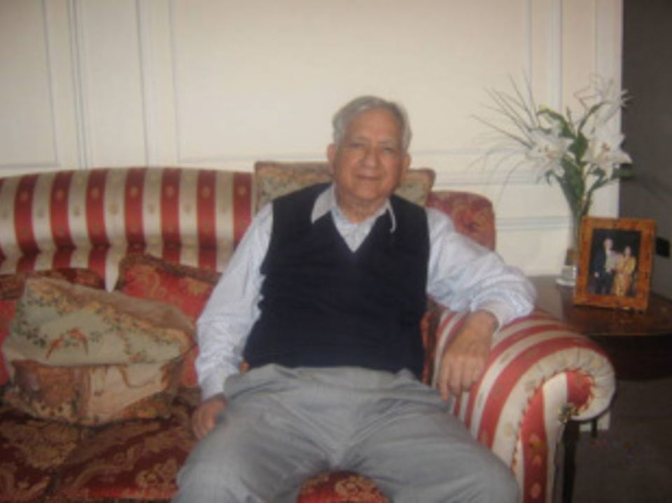 Waqar Hasan at his home in London