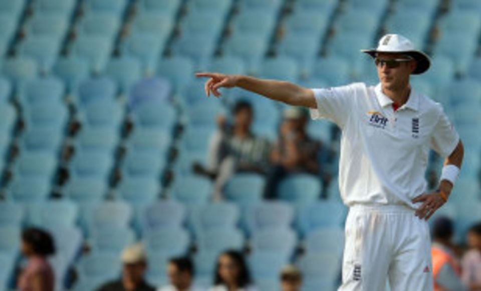 Stuart Broad captained England in the field but did not bowl on the third day