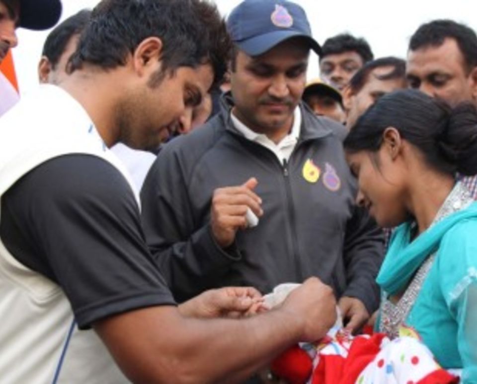Virender Sehwag scored a century with a hurt finger in Ghaziabad, but it was not enough