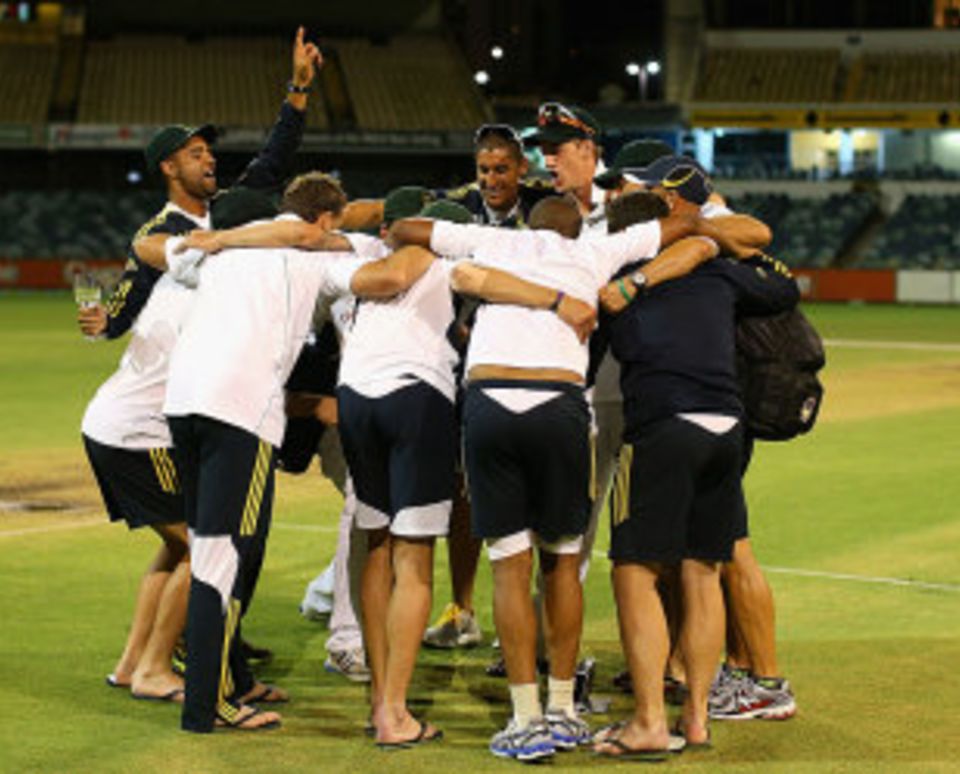 Long after the crowd had dispersed at the WACA, the South Africans celebrated