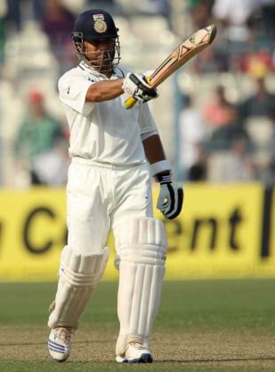It was mighty hard work for Sachin Tendulkar but he did produce a few vintage shots