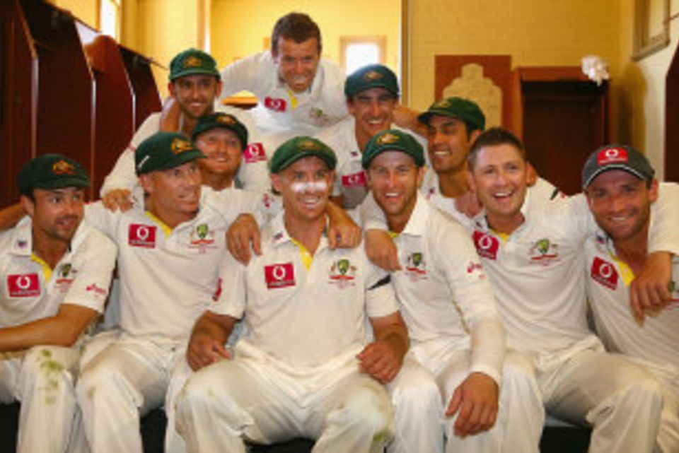Michael Hussey enjoyed the celebrations in the rooms after his final Test but what followed led to divisions in the Australian camp