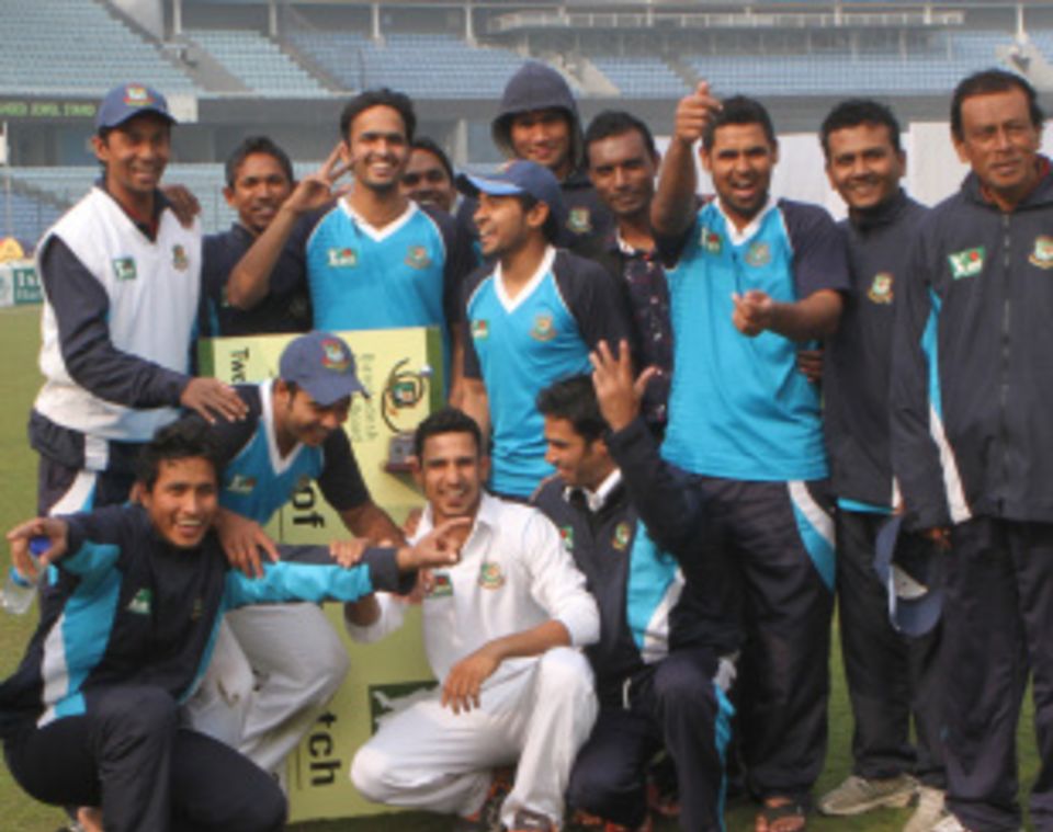 North Zone players celebrate their victory over South Zone