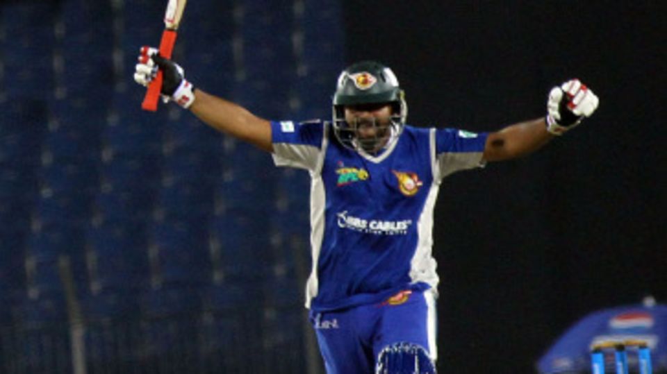Shahriar Nafees reacts after reaching his century