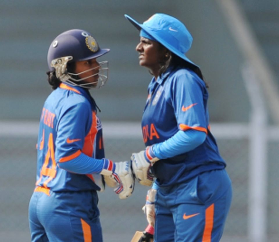 File photo: Poonam Raut and Thirush Kamini added a record 275 runs for the second wicket in the first innings