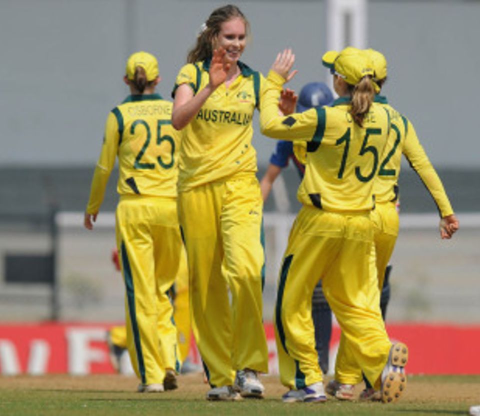 Playing alongside her "heroes" has left Holly Ferling (middle) "star-struck"