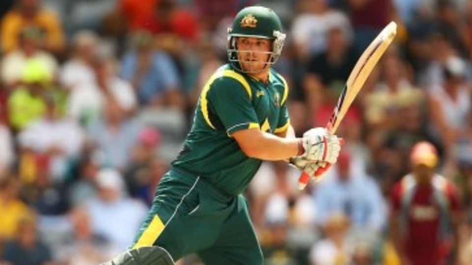Aaron Finch plays one behind point