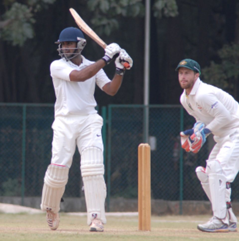 File photo - Ambati Rayudu was impressive on a wearing pitch