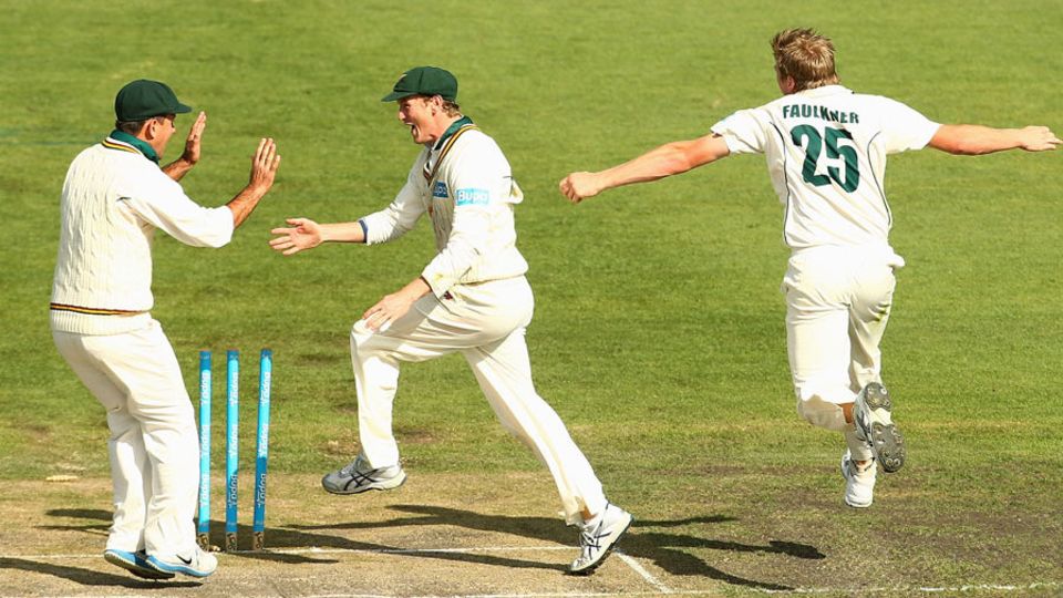 James Faulkner, George Bailey and Ricky Ponting were playing the last time Tasmania won the Sheffield Shield