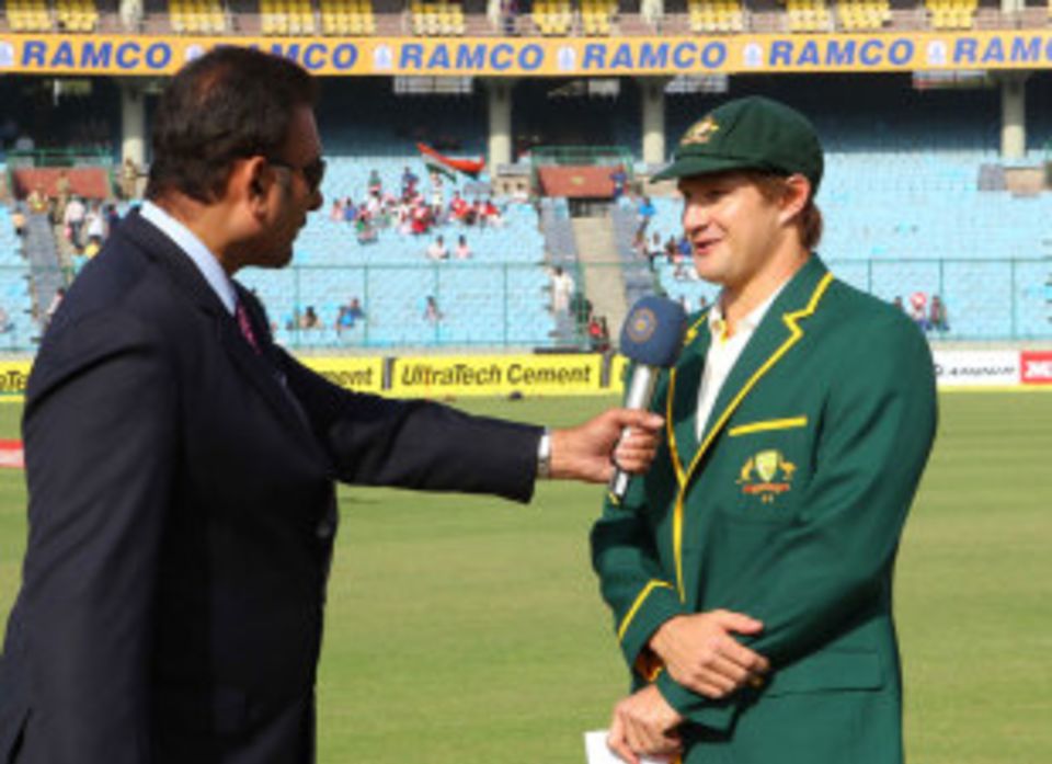 Shane Watson captained Australia in the fourth Test in India