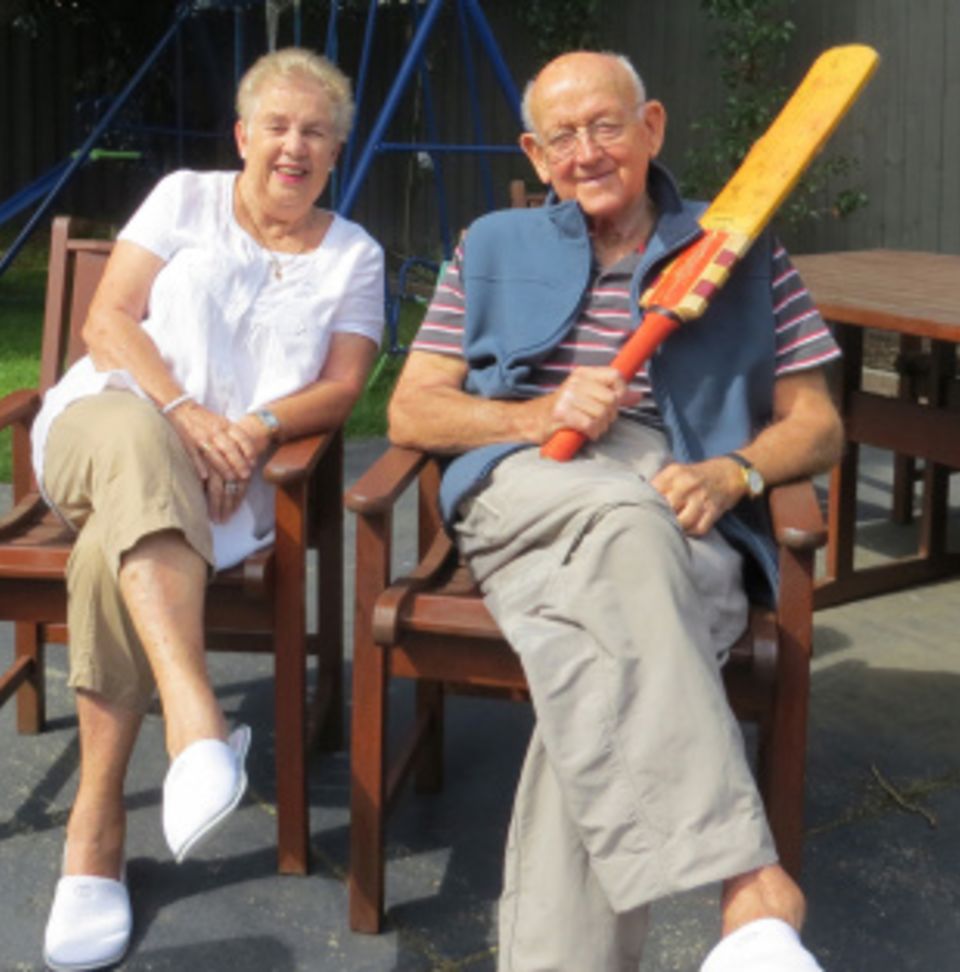 Frank Tyson with his wife Ursula