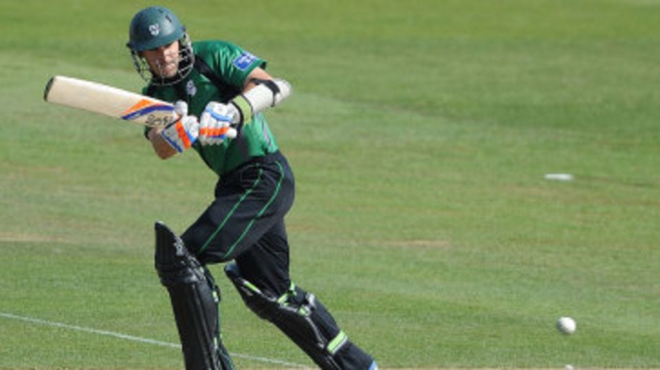 Daryll Mitchell flicks to leg on his way to a century
