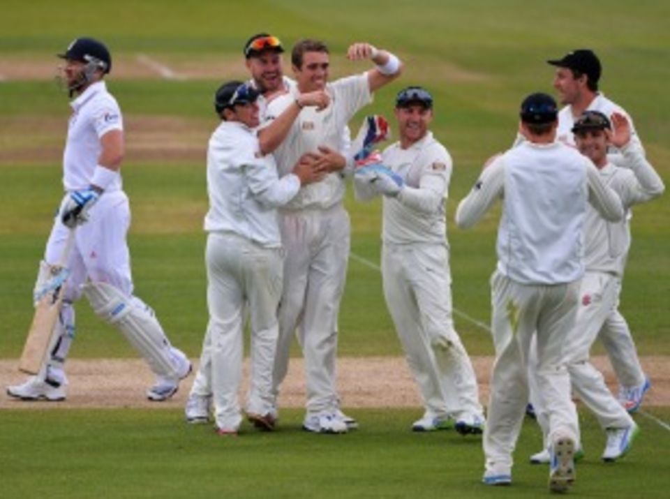 Tim Southee ran through England after some 'stern words' during the evening drinks break