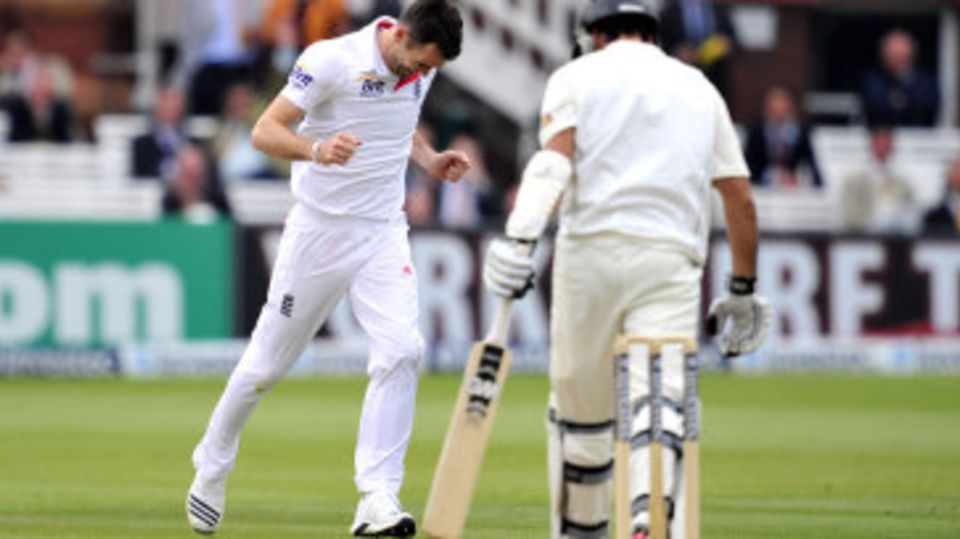 James Anderson chipped in with the wicket of Dean Brownlie