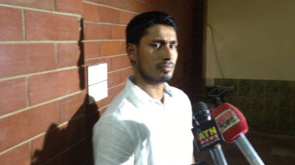 Mohammad Ashraful at a media interaction in Dhaka