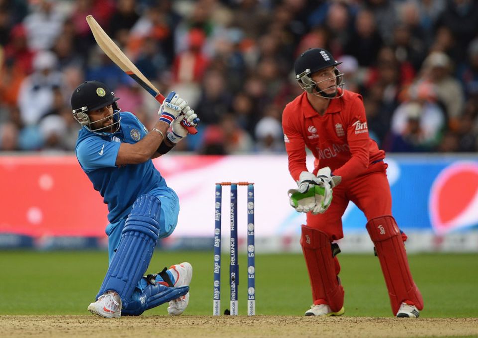Sweeping success: Kohli learnt to sweep well, though he was making hundreds in spin-friendly conditions without it