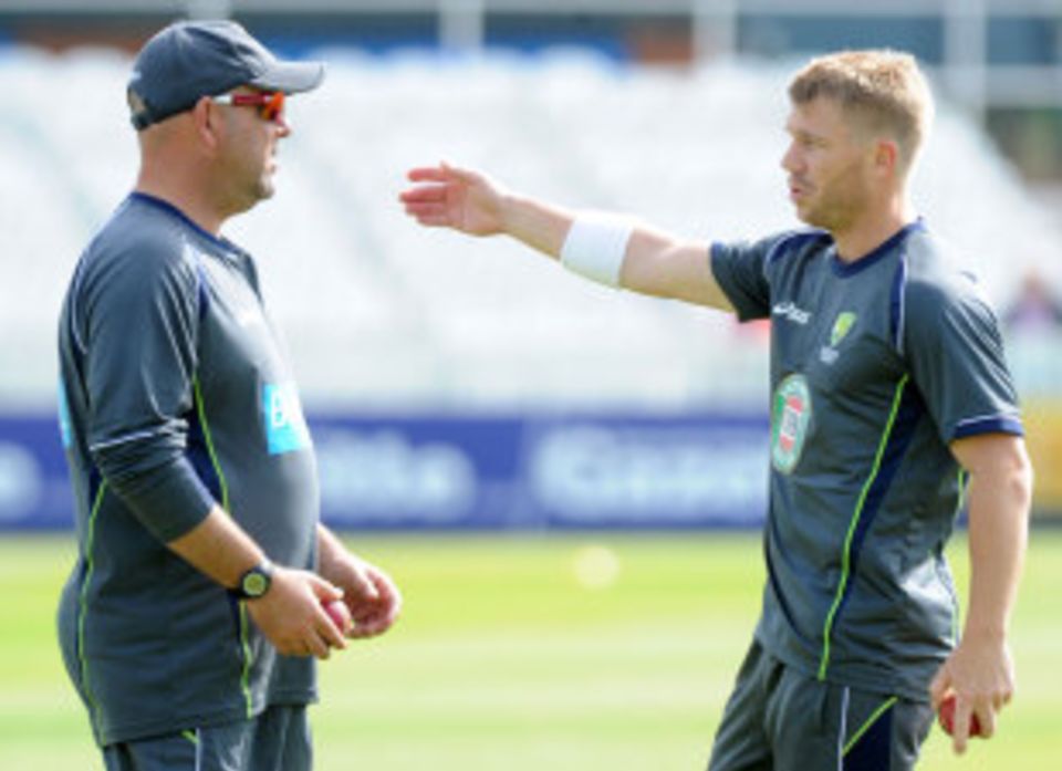 Darren Lehmann praised David Warner's work ethic at Taunton