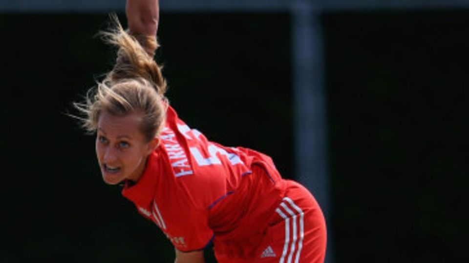Natasha Farrant took two wickets in an over on England debut