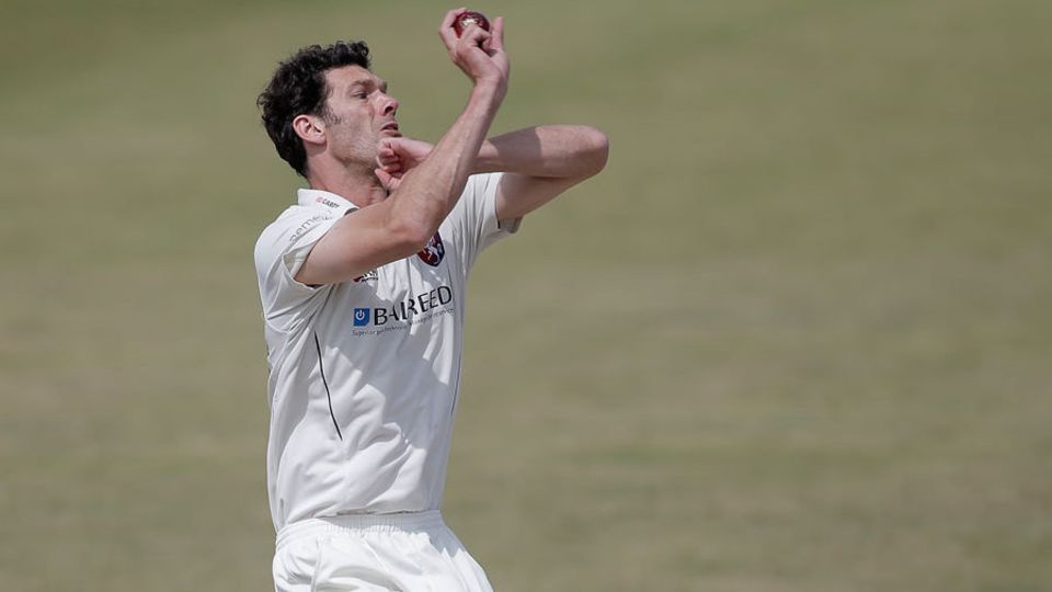 Charlie Shreck's four wickets were unable to force victory against his former county