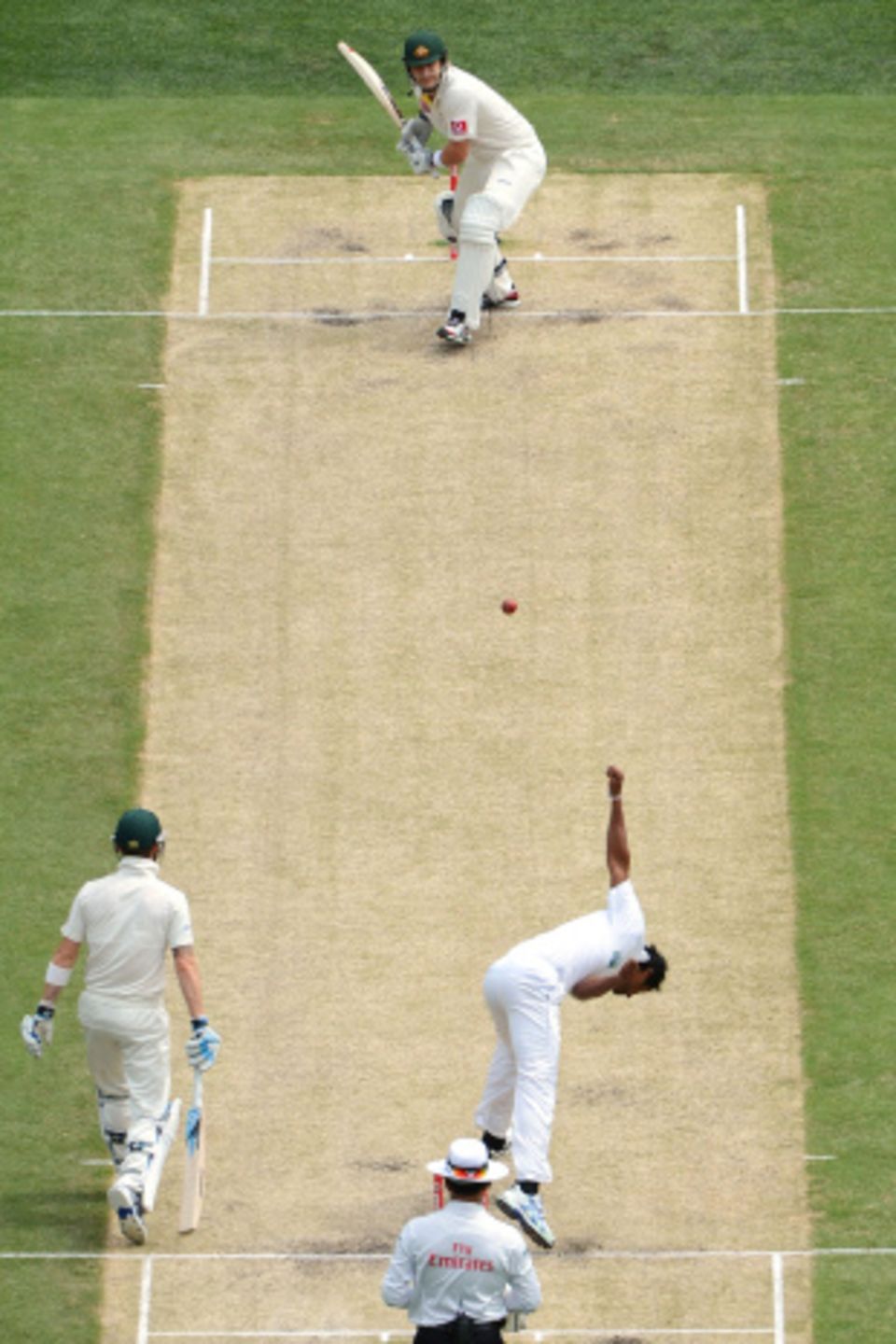 Watson's front-foot lunge across the stumps is too big a target to miss