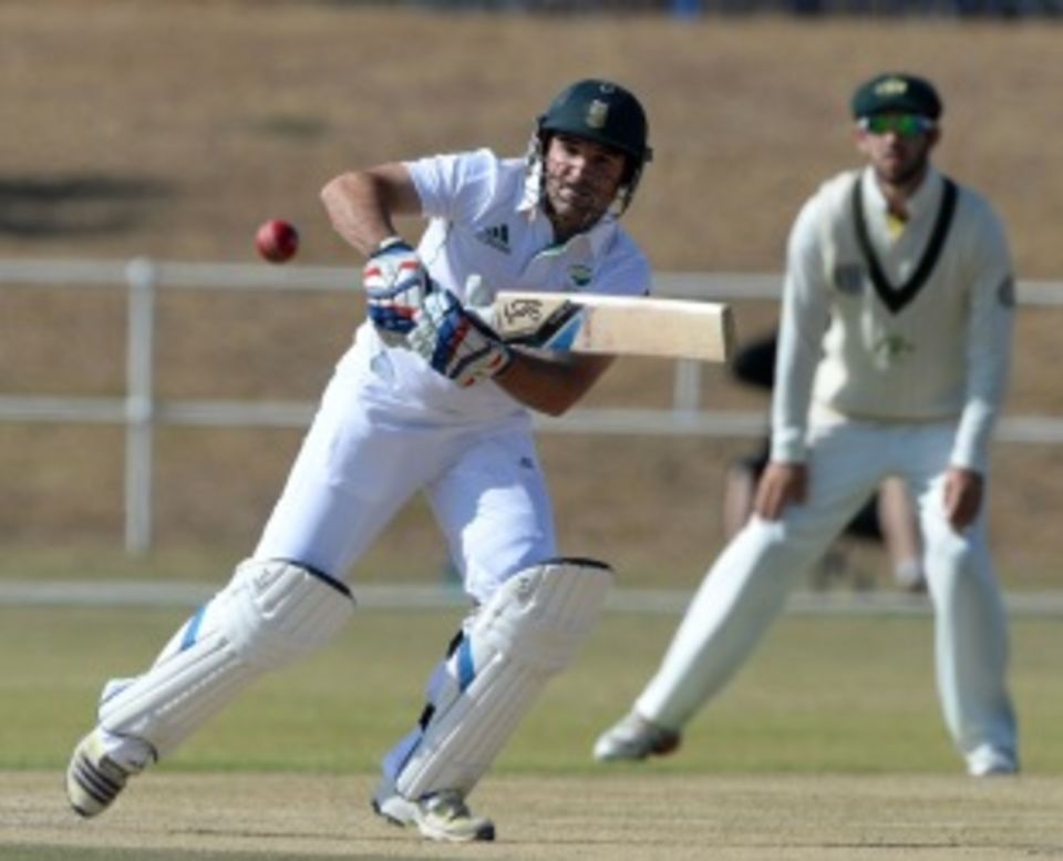 Dean Elgar proved a thorn in Australia A's flesh again, with 83 off 105 balls
