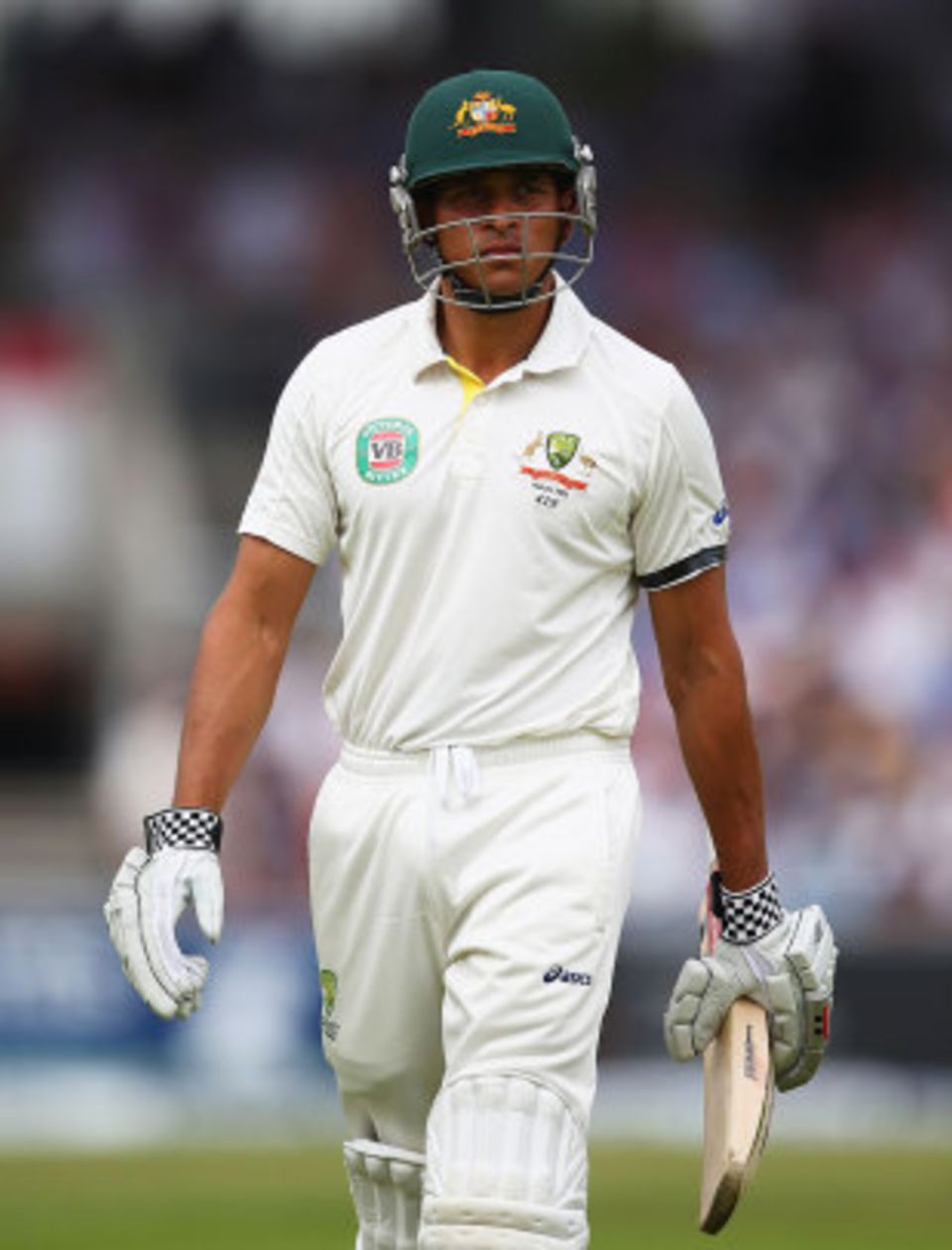 Usman Khawaja was less-than-pleased with the DRS verdict of his dismissal