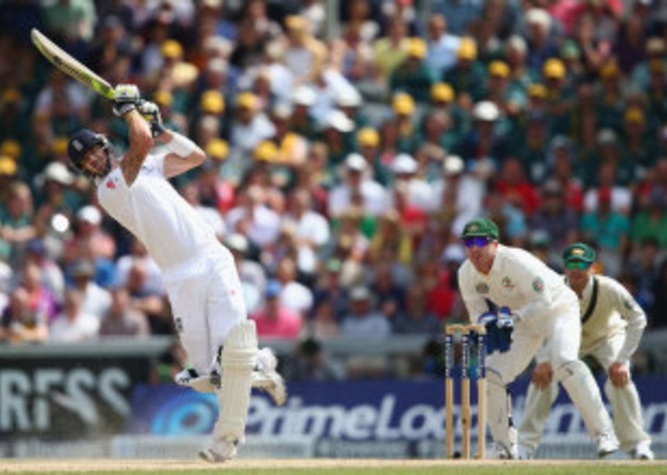 Kevin Pietersen was quick to leave his crease against Nathan Lyon