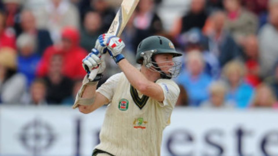 Chris Rogers drives square on the off side