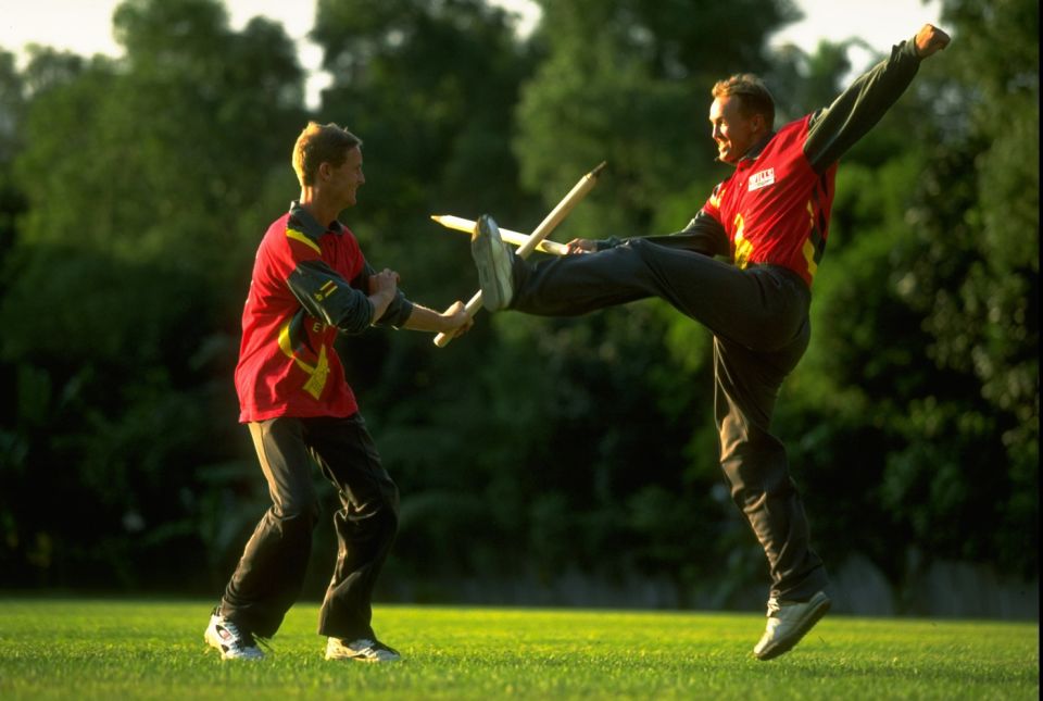 "Mood hovers? Us?": Grant (left) and Andy Flower