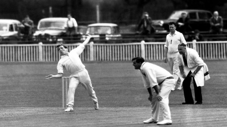 Left-arm spinner Norman Gifford in action for Worcestershire