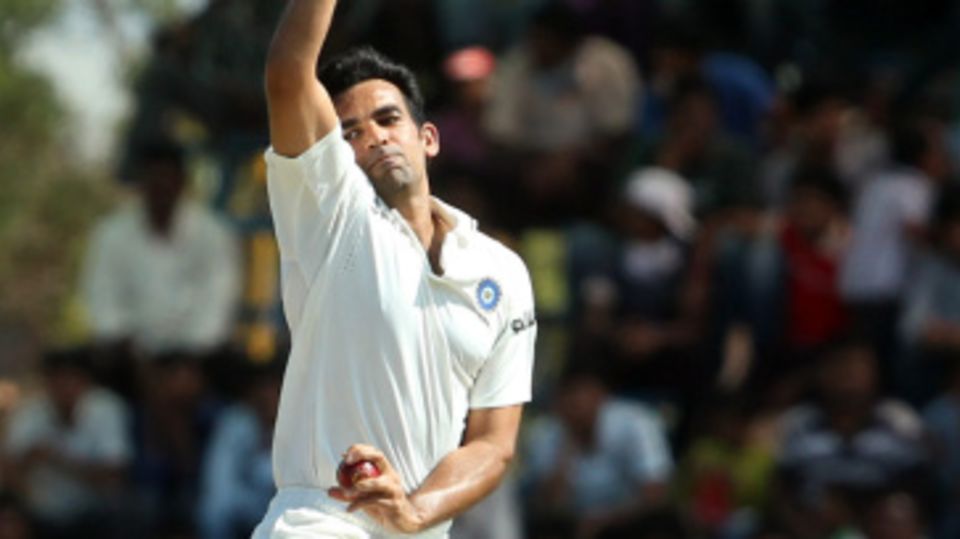 Zaheer Khan bowls against West Indies A