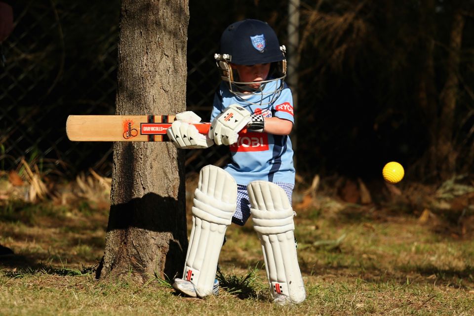 For young children just learning to bat, the helmet affects balance on the crease