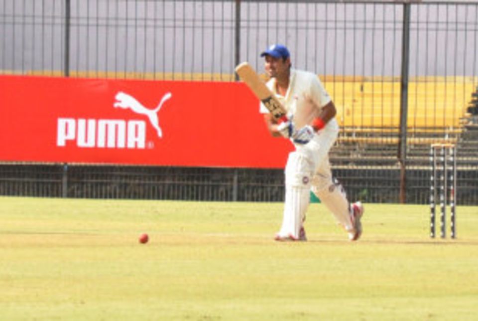 File photo: Mohnish Mishra's unbeaten 158 took Madhya Pradesh to a massive score on the second day