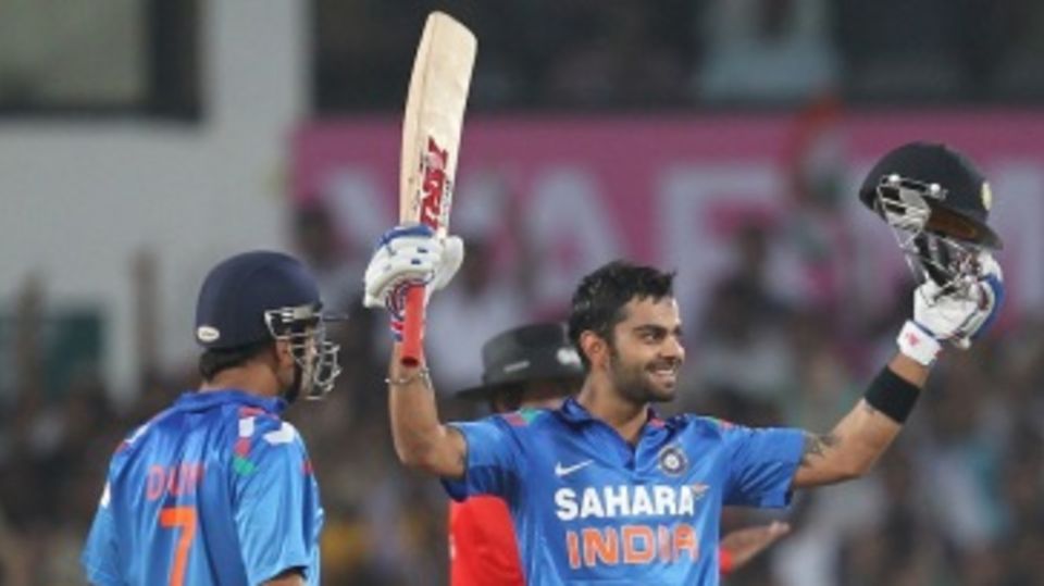 Virat Kohli brought up his hundred off 61 balls