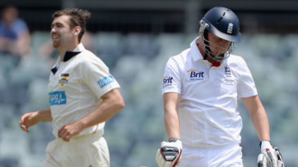 Gary Ballance fell for a first-ball duck