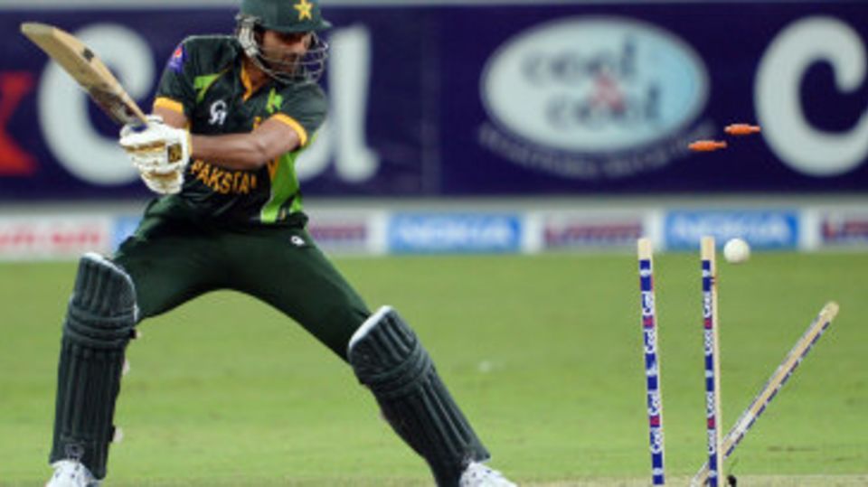 Sohail Tanvir finds his stumps rearranged